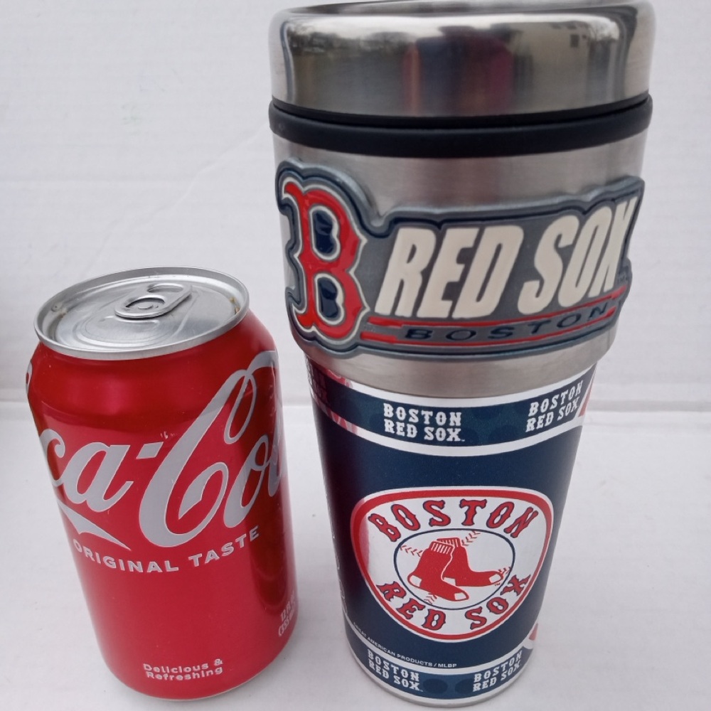 Boston Red Sox Stainless Steel Travel Mug - Red, Blue, Silver